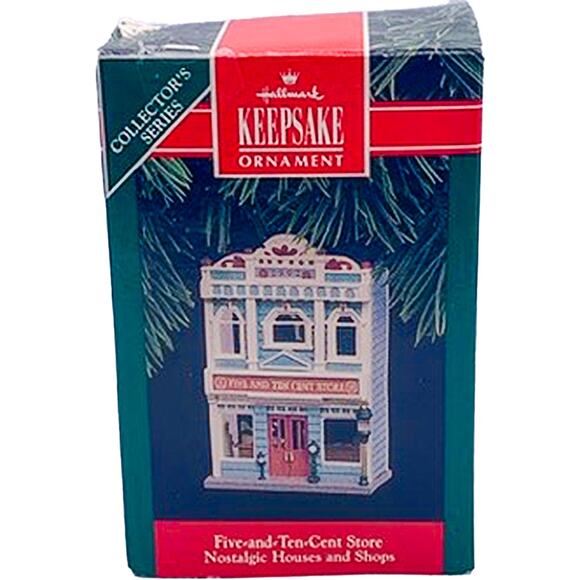 1992 Hallmark Keepsake Five-and-Ten-Cent Store Nostalgic Houses & Shops Ornament - Picture 1 of 7